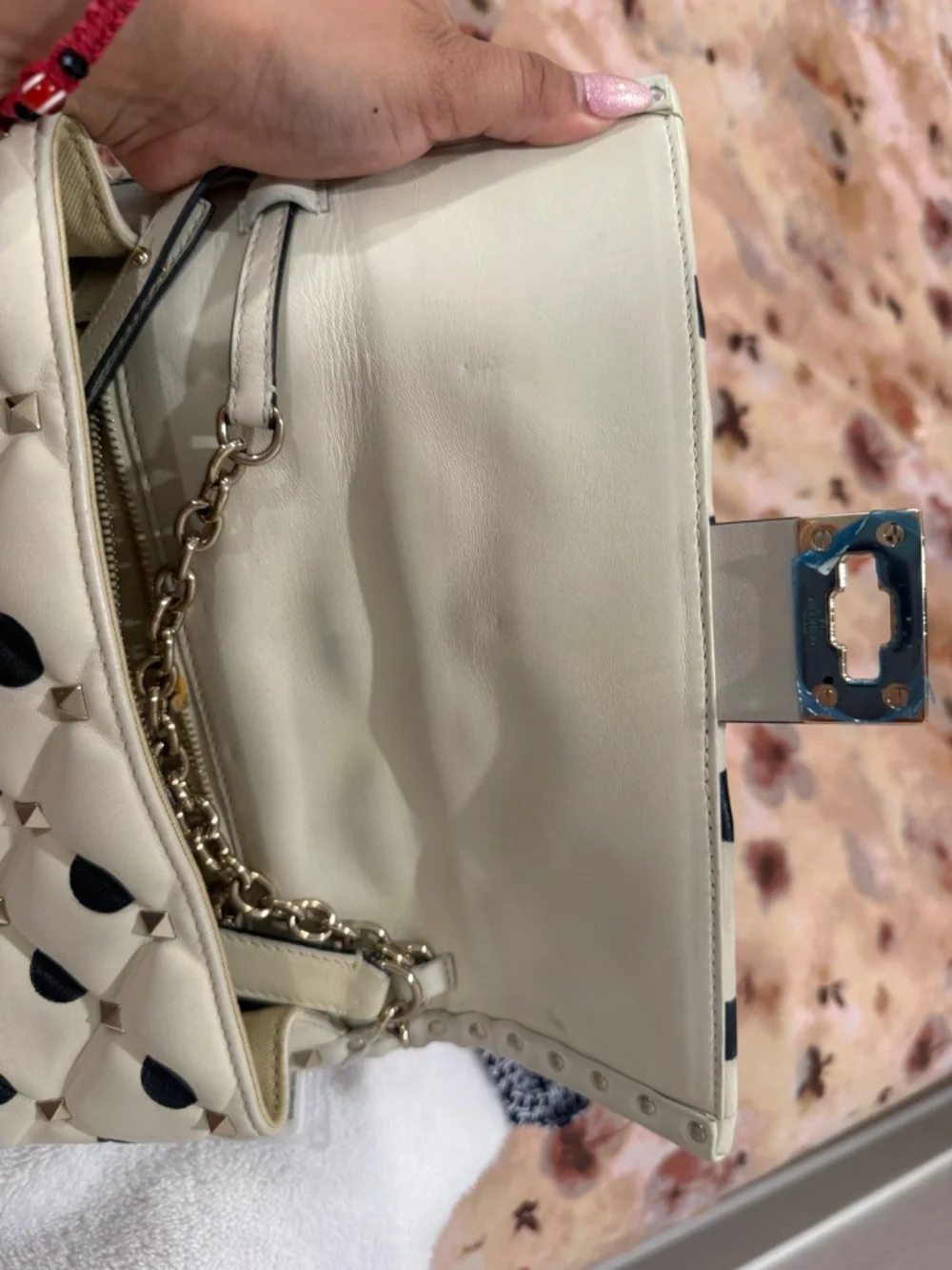 Valentino Quilted Polka Dot Shoulder Bag